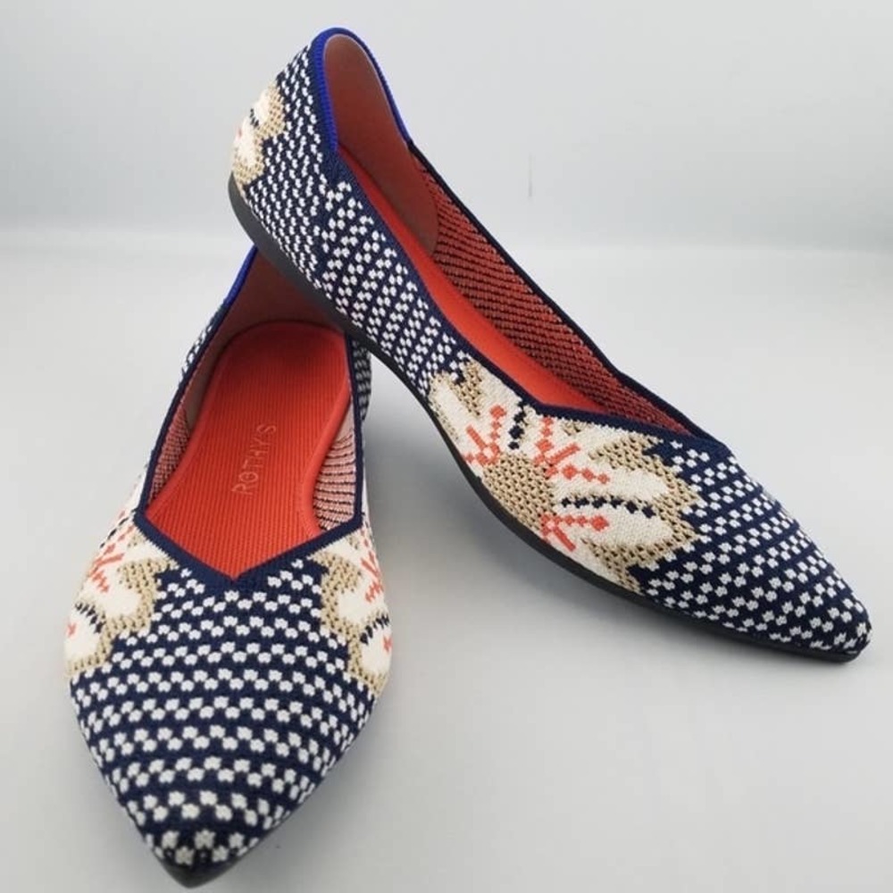Sapphire floral Rothys size 10.5 (fits standard size 9.5)
